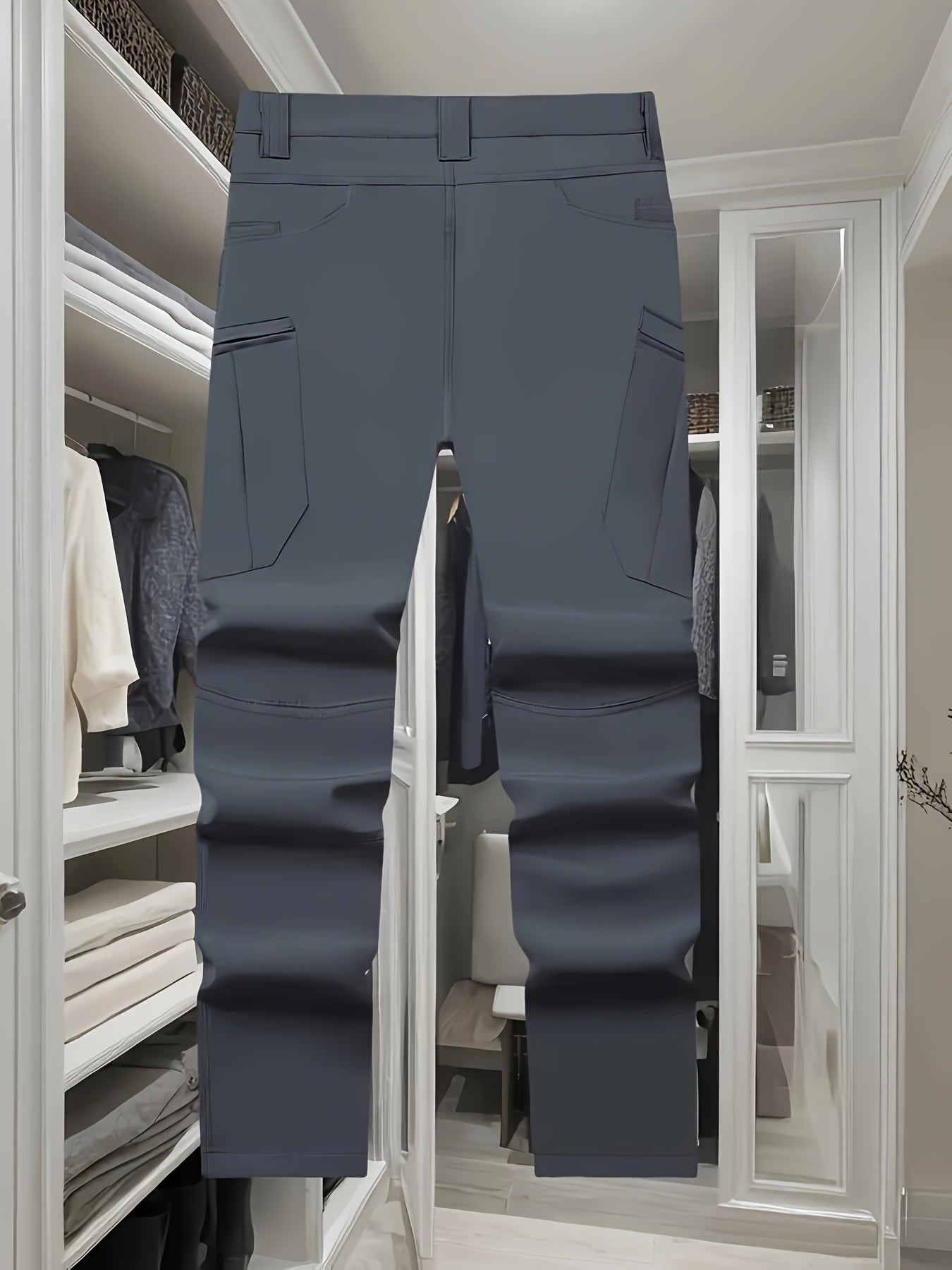 [Top-Rated] Men's Tactical Multi-Pocket Cargo Pants - Durable Polyester & Spandex Blend, Casual Style, Machine Washable NEXTRENDBAHRAIN