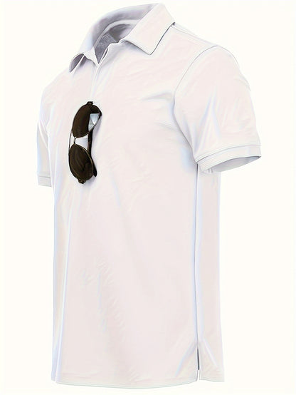 Casual Stretch Men's Breathable Sports Short Sleeve Lapel Shirt, Golf And Tennis, Summer Outdoor NEXTRENDBAHRAIN