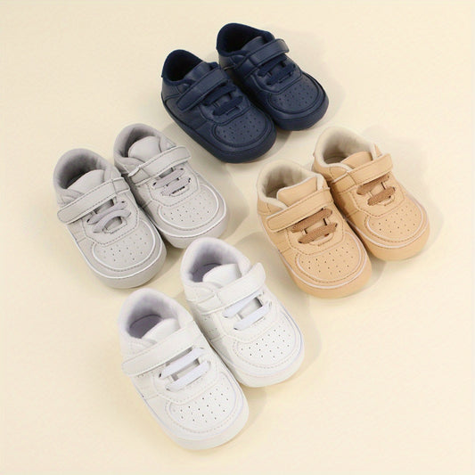 Casual Solid Color Comfortable Sneakers For Baby Boys, Lightweight Non Slip Shoes For Indoor Outdoor Walking, Autumn - NEXTRENDBAHRAIN