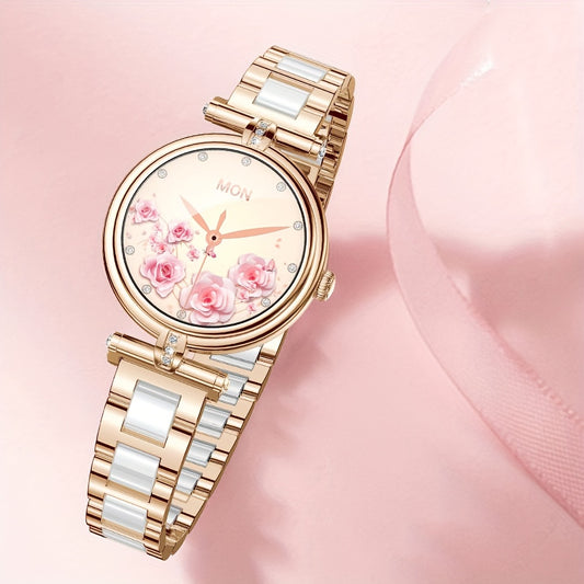 Women's Watch Rhinestone Elegant Smart Watch Health Monitoring Waterproof Multiple Sports Mode Full Touch Screen Watch - NEXTRENDBAHRAIN