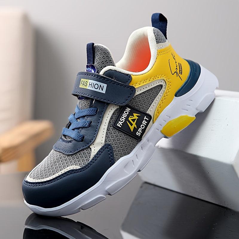 Youth Breathable & Lightweight Sports Footwear - Stylish Casual Athletic Wear For Youngsters, Non-Slip, Suitable For Various Seasons, Available In 10.5C-7Y - NEXTRENDBAHRAIN