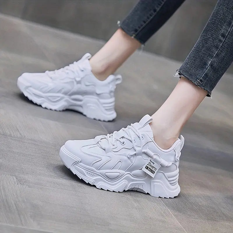 Trendy Platform Shoes, Casual Outdoor Anti-skid Walking Sneakers - NEXTRENDBAHRAIN