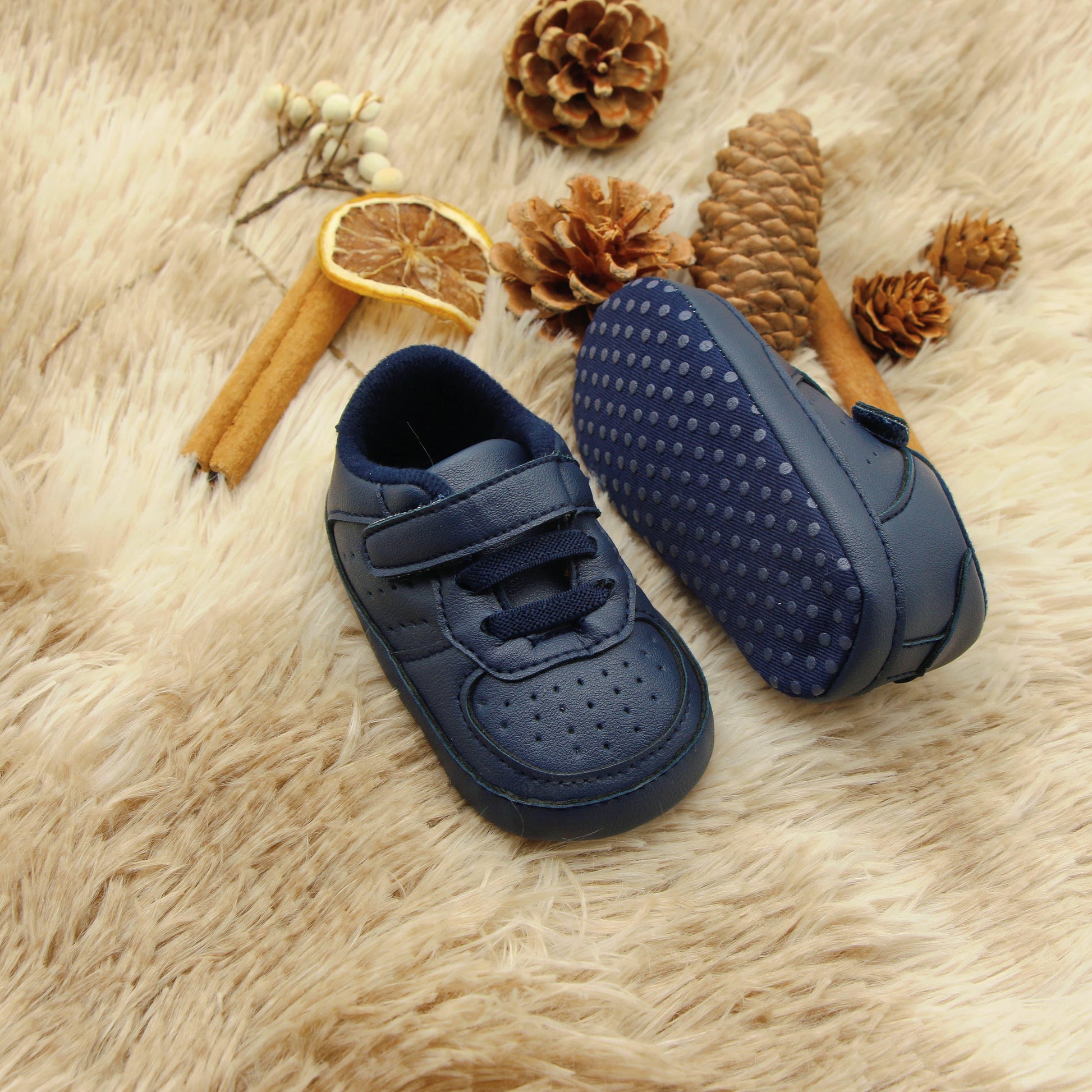 Baby Boys Toddler Hook & Loop Fastener Sneakers - Lightweight, Comfortable & Non-Slip for Indoor & Outdoor Wear! - NEXTRENDBAHRAIN