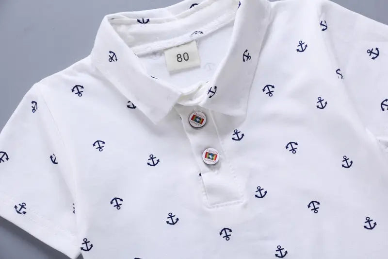 Adorable & Shorts Set for Your Little Sailor - 2pcs Baby Boys Clothes - NEXTRENDBAHRAIN