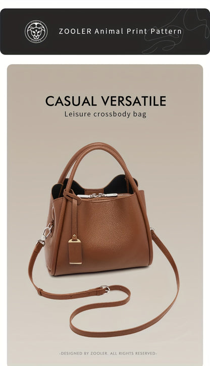 Chic 2024 Genuine Faux Leather Bucket Bag for Women - Spacious & Versatile, Adjustable Strap, Solid Color - NEXTRENDBAHRAIN