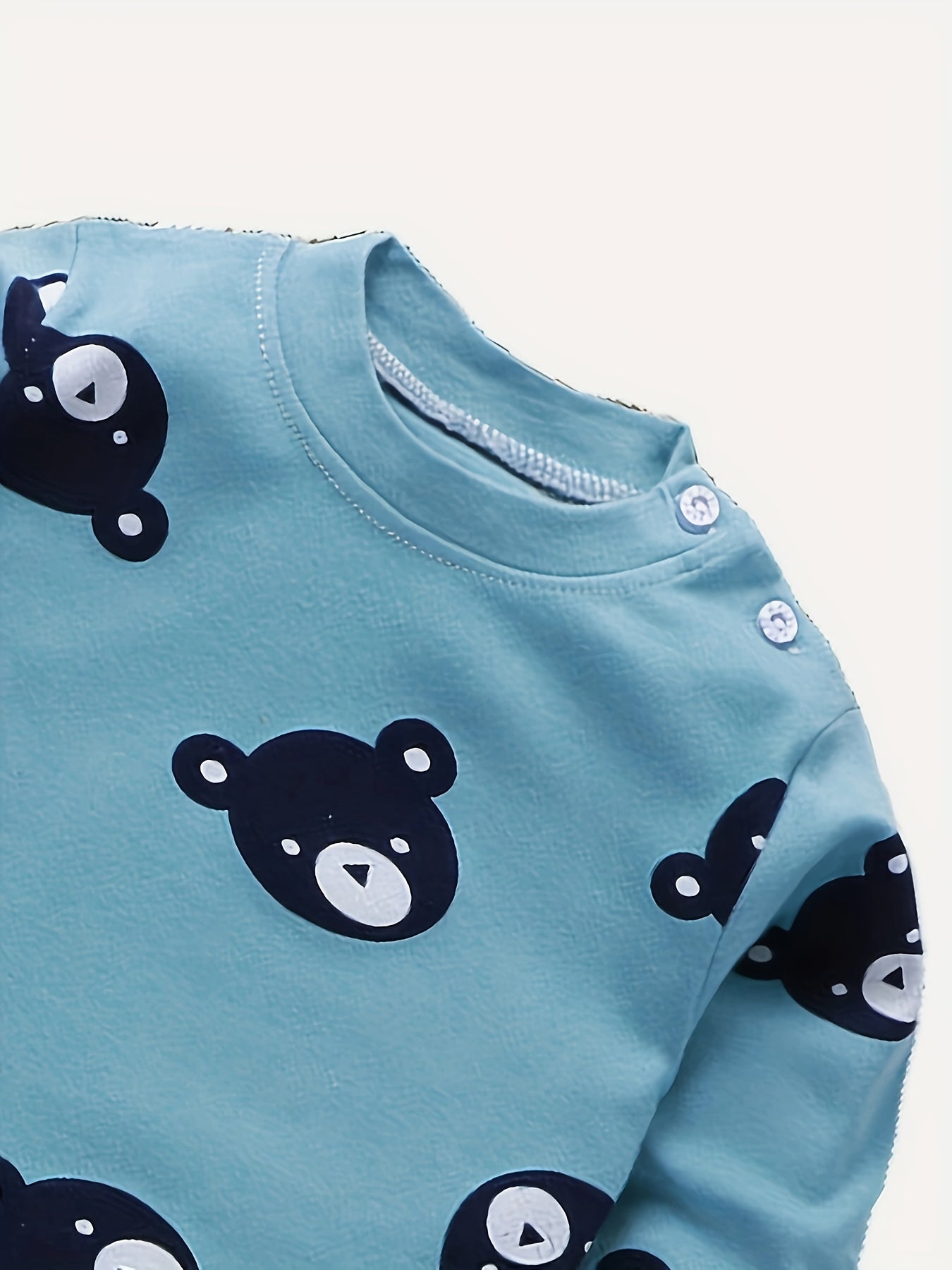 Boys' Cozy Cotton Clothing Set - Cartoon Print, Long Sleeve Top & Pants for Fall/Winter - NEXTRENDBAHRAIN