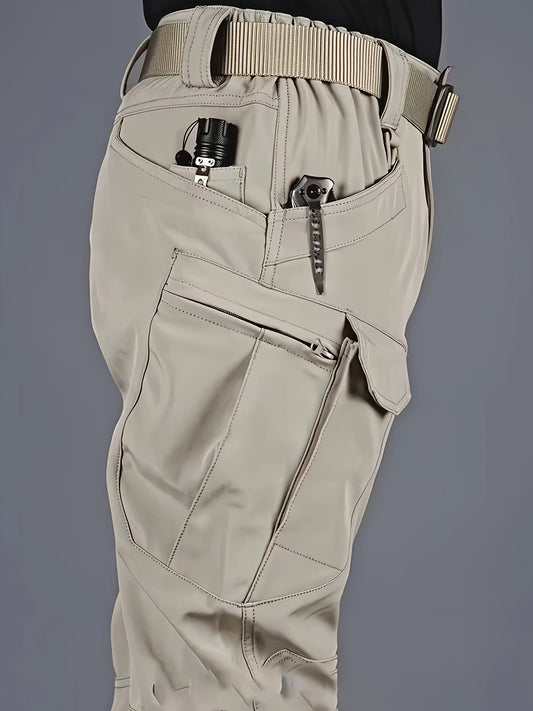 [Top-Rated] Men's Tactical Multi-Pocket Cargo Pants - Durable Polyester & Spandex Blend, Casual Style, Machine Washable NEXTRENDBAHRAIN