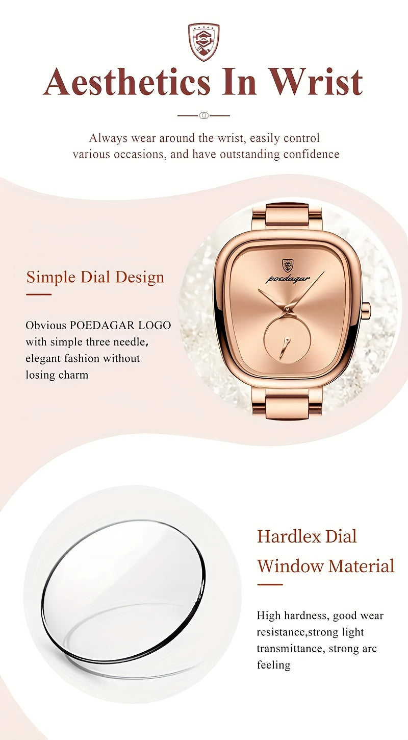 Elegant Square Case Women's Watch - Fashion Luxury Quartz Movement, Digital Display, Stainless Steel Mesh Band, Non-Rechargeable Button Battery, Alloy Case, Chic Casual Timepiece - NEXTRENDBAHRAIN