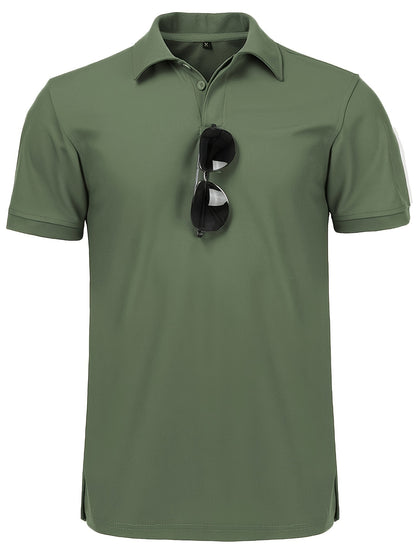 Casual Stretch Men's Breathable Sports Short Sleeve Lapel Shirt, Golf And Tennis, Summer Outdoor NEXTRENDBAHRAIN