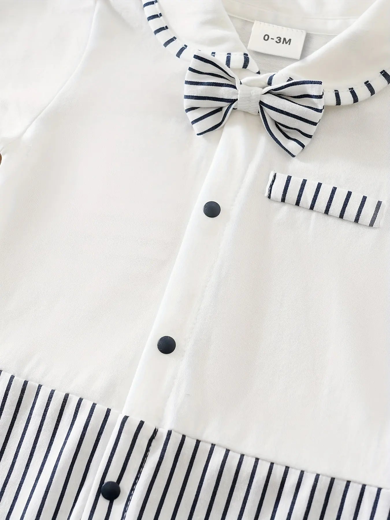 Baby Boys Casual Striped Short Sleeve Lapel Collar Romper Clothes - NEXTRENDBAHRAIN