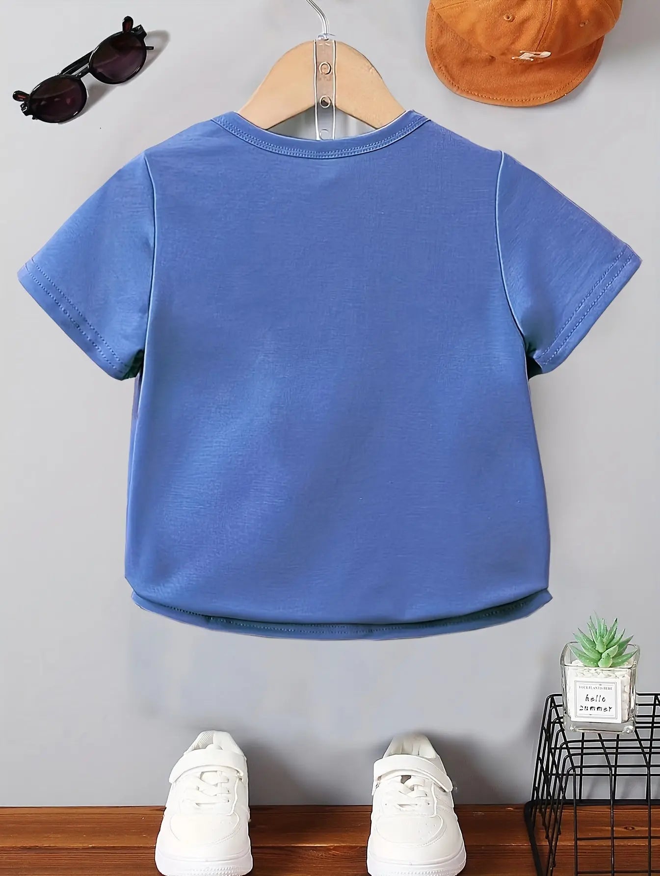 Boy's Summer Casual Short Sleeve T-Shirt - 'Just A Boy Who Loves His Mama' Print Cool Comfy Versatile Tee Gift - NEXTRENDBAHRAIN