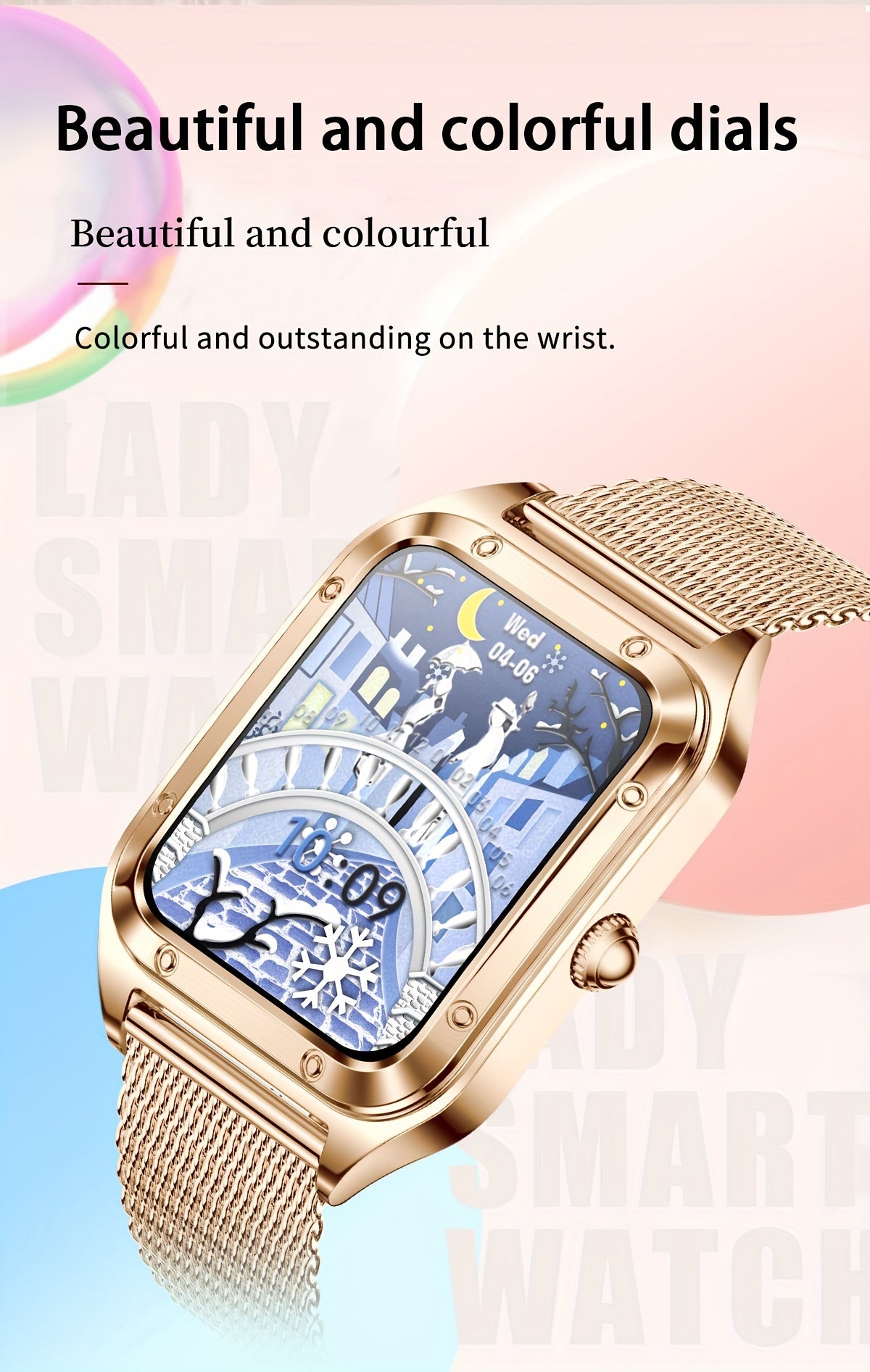 Women's Smart Watch (Answer/Dial), 3.99cm Smart Watch For Android And IOS Phones, IP67 Water Resistant Fitness Watch, AI Voice Features for Women & Men - NEXTRENDBAHRAIN