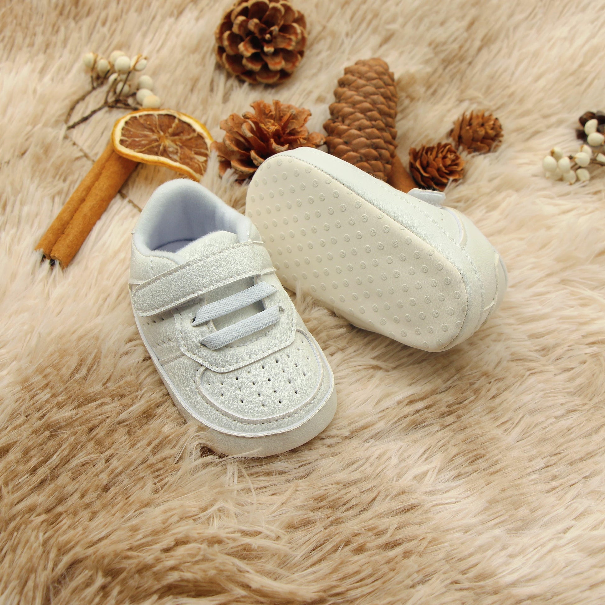 Baby Boys Toddler Hook & Loop Fastener Sneakers - Lightweight, Comfortable & Non-Slip for Indoor & Outdoor Wear! - NEXTRENDBAHRAIN