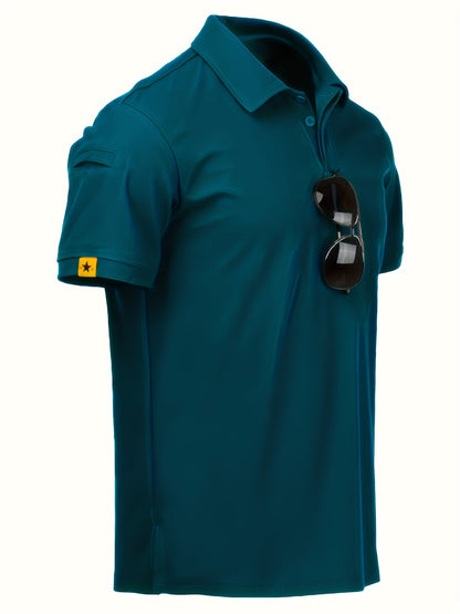 Casual Stretch Men's Breathable Sports Short Sleeve Lapel Shirt, Golf And Tennis, Summer Outdoor NEXTRENDBAHRAIN