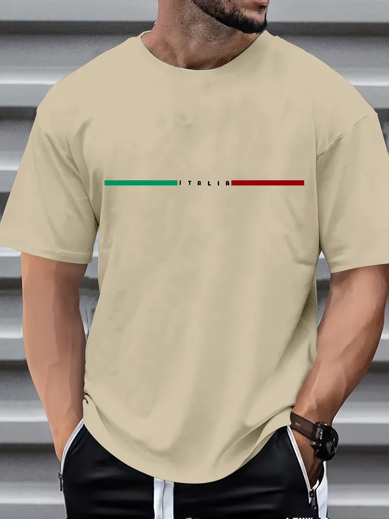 " Paris" Creative Print Casual Novelty T-Shirt For Men, Short Sleeve Summer& Spring Top, Comfort Fit, Stylish Streetwear Crew Neck Tee For Daily Wear - NEXTRENDBAHRAIN