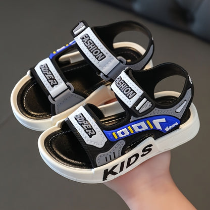 Boy's Trendy Street Style Open Toe Breathable Chunky Sandals, Comfy Non Slip Casual Durable Soft Sole Beach Water Shoes, Kid's Footwear - NEXTRENDBAHRAIN