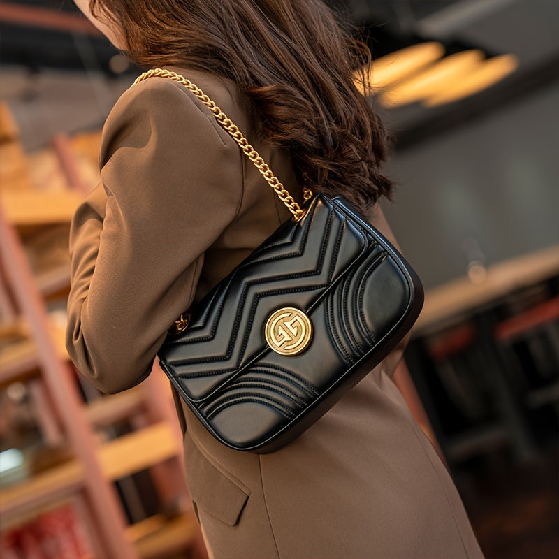 Casual Solid Color PU Crossbody Bag with Adjustable Strap, Water-Resistant Messenger Bag with Tassel and Buckle Closure, Classic Diamond Quilted Shoulder Bag from Guangzhou - Polyester Lined - NEXTRENDBAHRAIN