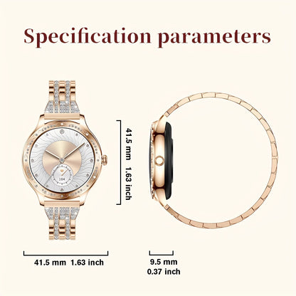 Women's Smart Wrist Watches Rhinestone Elegant Smart Watch Health Monitoring Sleep Monitoring Wireless Call Waterproof Watch - NEXTRENDBAHRAIN