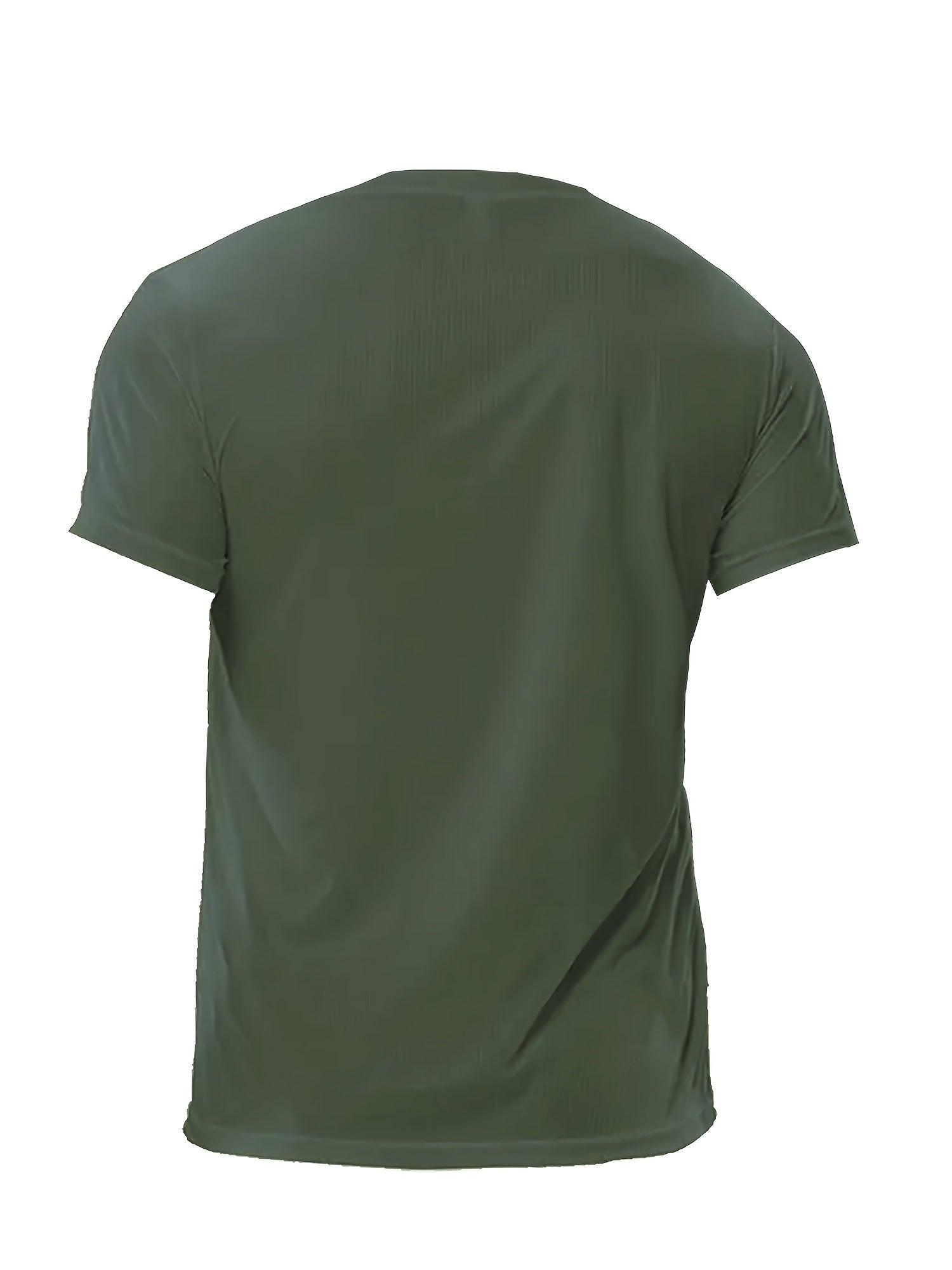 6-Pack Men's Quick-Dry T-Shirts - Yunte Sports Crew Neck Tees, 100% Polyester, Lightweight, Breathable, Moisture-Wicking, Solid Color, Regular Fit, Knit Fabric, Ideal for Gym, Fitness & Running NEXTRENDBAHRAIN