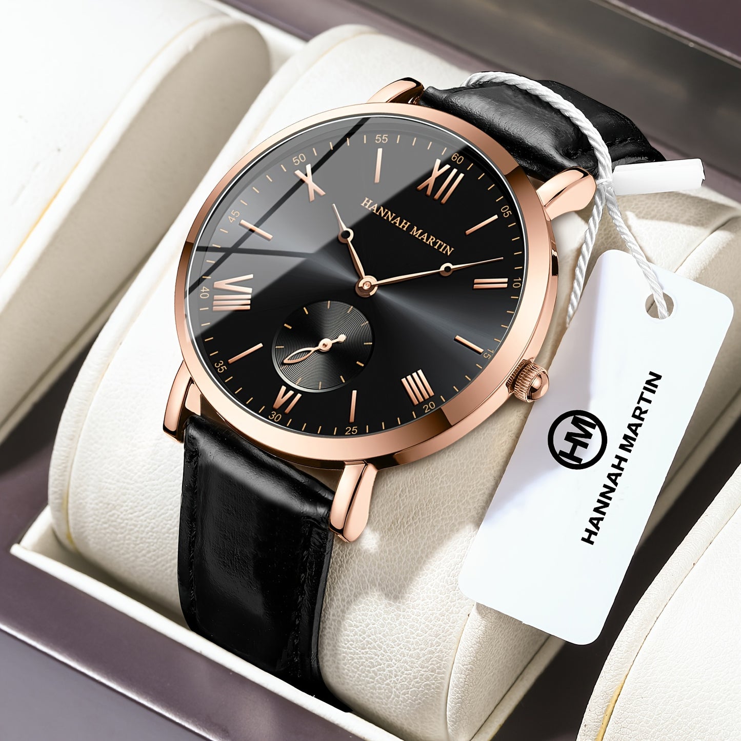 Elegant Women's Quartz Watch with Stopwatch Feature - Fashionable Faux Leather Strap, Stainless Steel Case, Perfect for Dressy Outfits & Gifts - NEXTRENDBAHRAIN