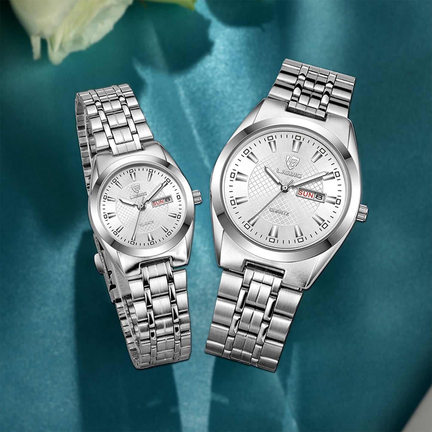 Couple Women Men Golden Wrist Watch Quartz Watches - NEXTRENDBAHRAIN