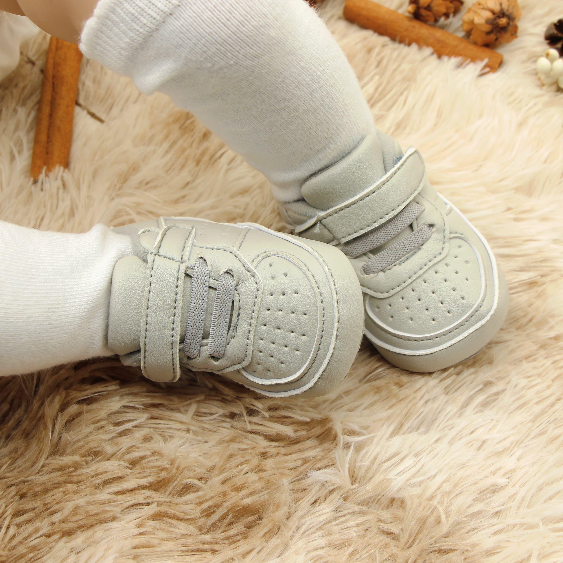 Baby Boys Toddler Hook & Loop Fastener Sneakers - Lightweight, Comfortable & Non-Slip for Indoor & Outdoor Wear! - NEXTRENDBAHRAIN