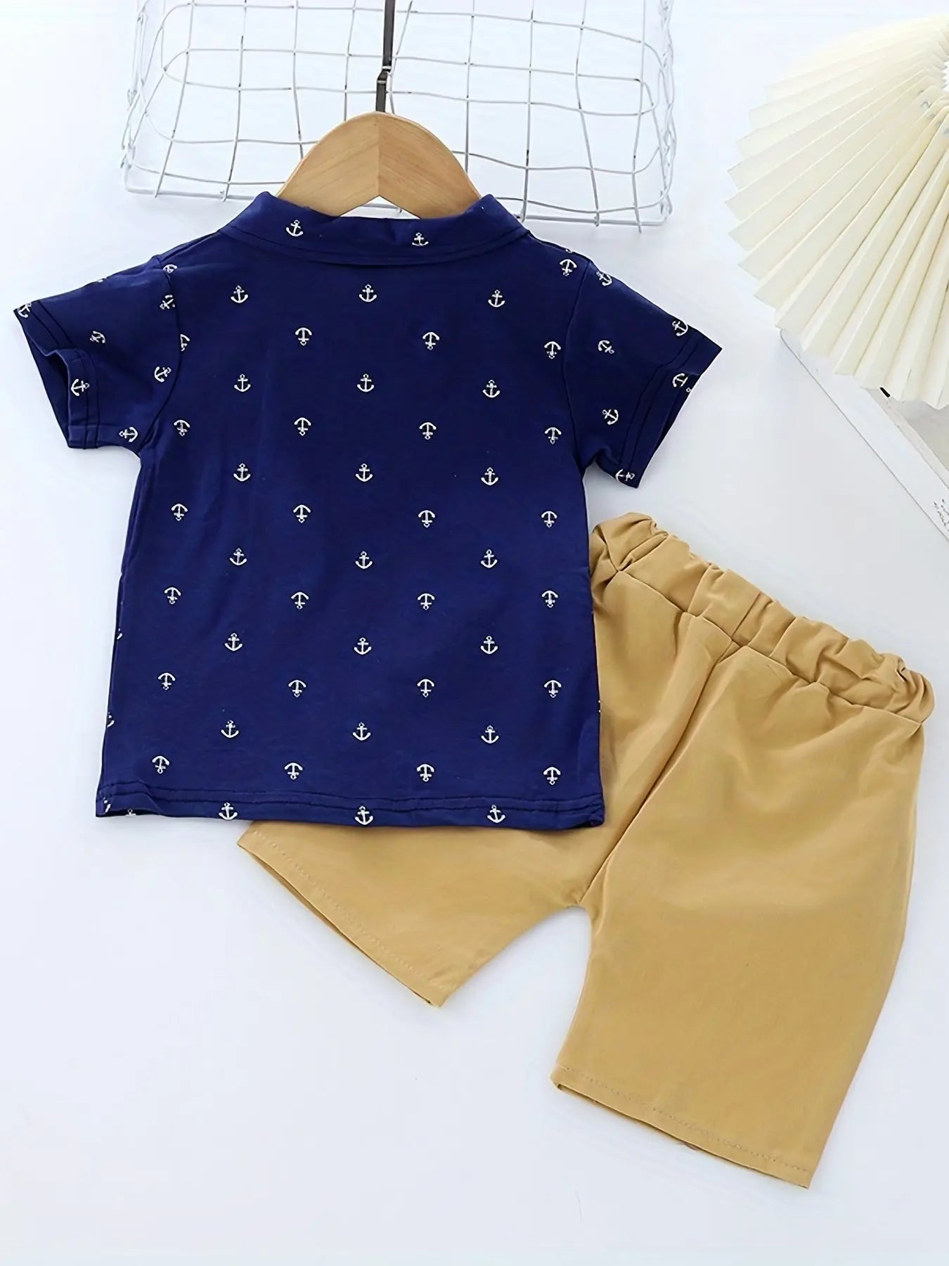 Adorable & Shorts Set for Your Little Sailor - 2pcs Baby Boys Clothes - NEXTRENDBAHRAIN