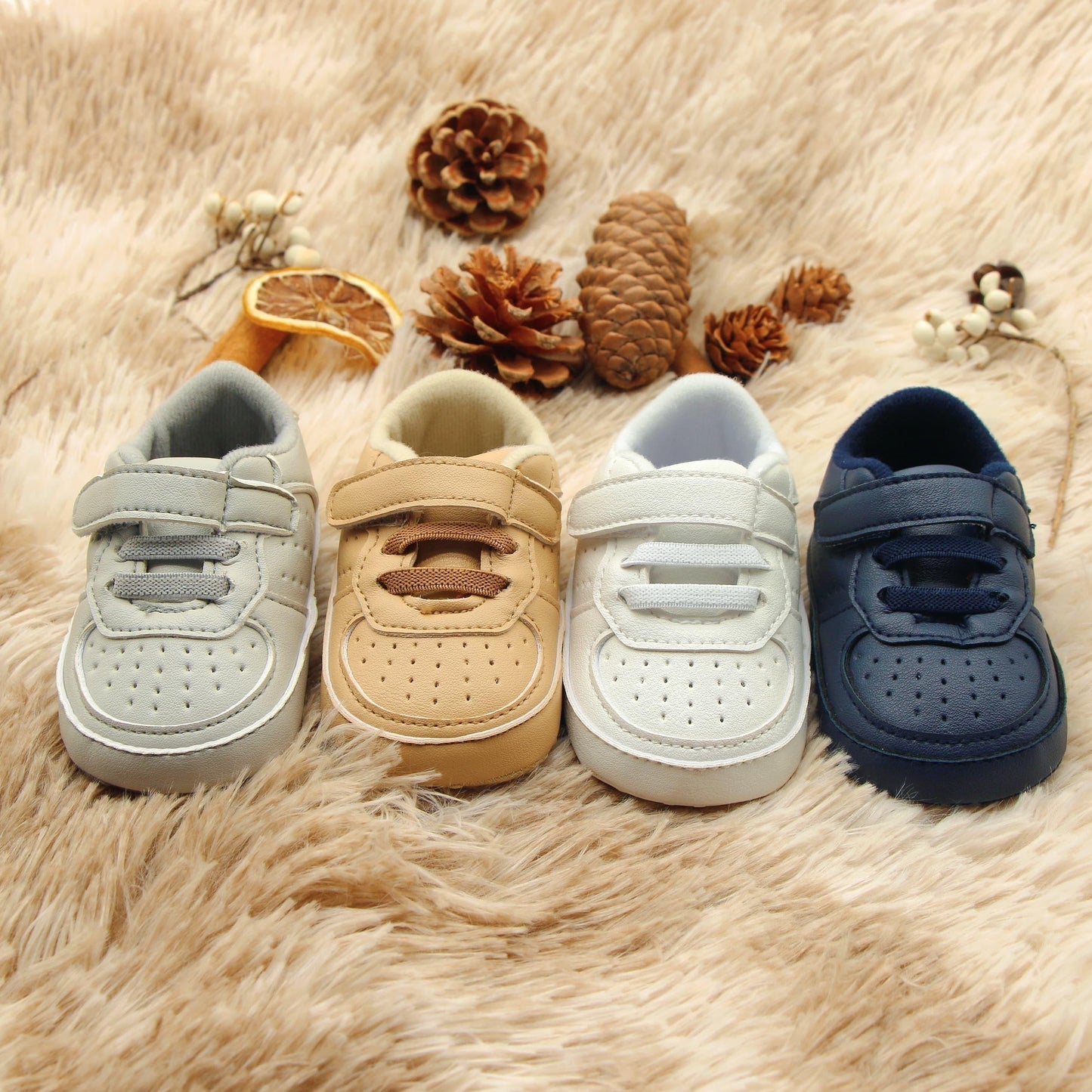 Baby Boys Toddler Hook & Loop Fastener Sneakers - Lightweight, Comfortable & Non-Slip for Indoor & Outdoor Wear! - NEXTRENDBAHRAIN