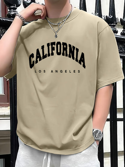 CALIFORNIA Printed Men's Casual Trendy Fashion Crew Neck T-shirt - NEXTRENDBAHRAIN