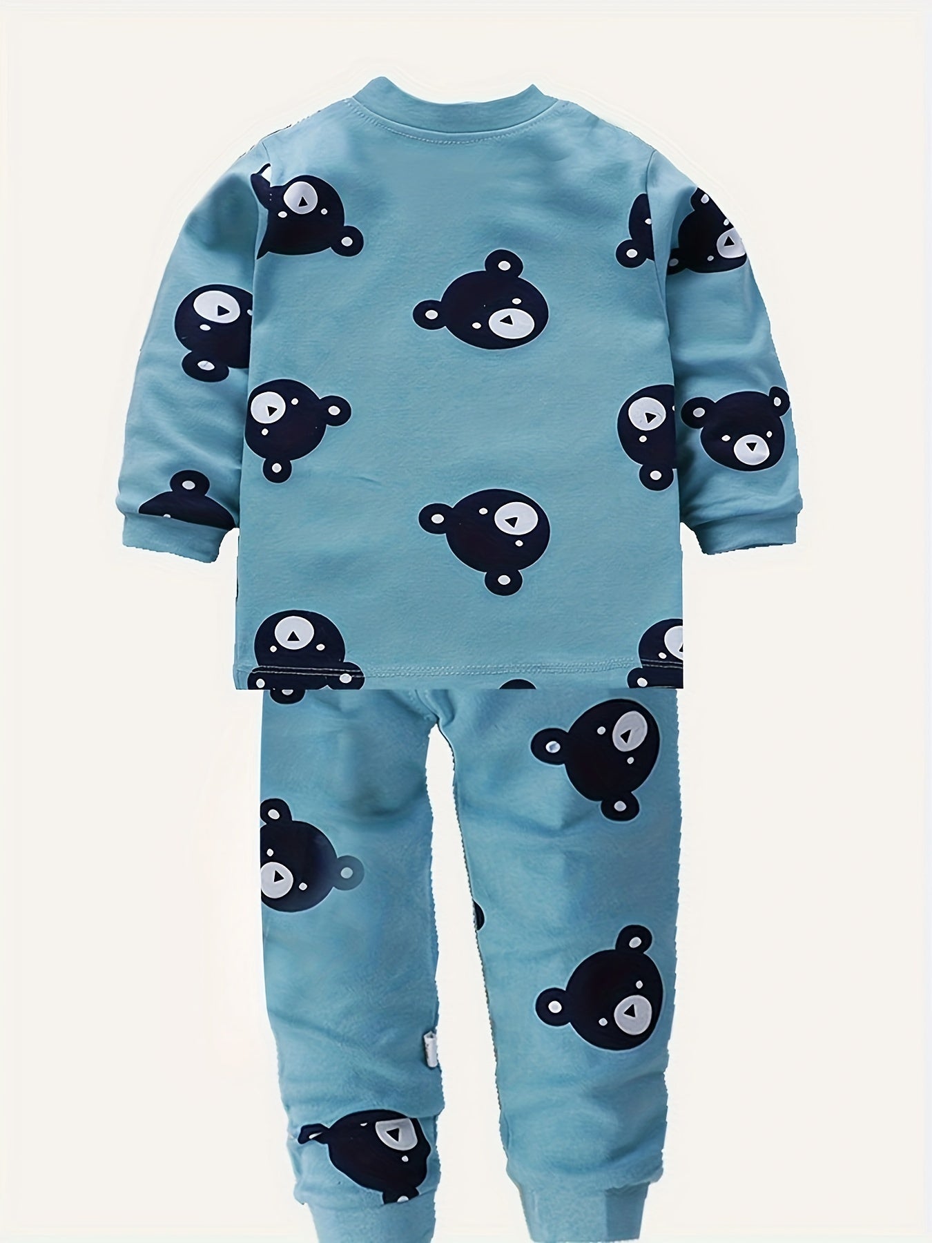 Boys' Cozy Cotton Clothing Set - Cartoon Print, Long Sleeve Top & Pants for Fall/Winter - NEXTRENDBAHRAIN