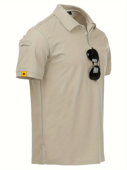 Casual Stretch Men's Breathable Sports Short Sleeve Lapel Shirt, Golf And Tennis, Summer Outdoor NEXTRENDBAHRAIN