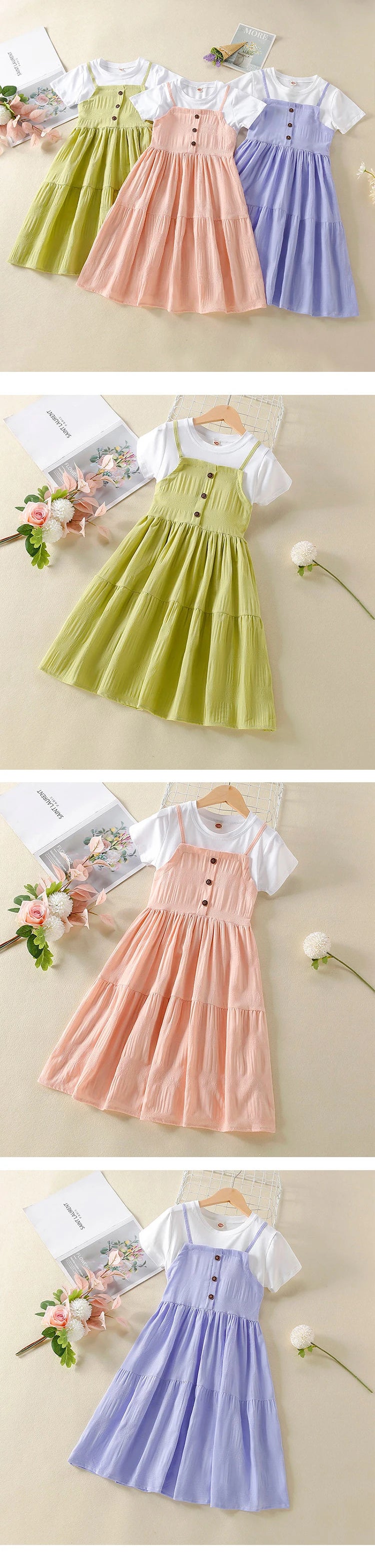 Baby Girls Dress 2024 Summer New Fashion Elegant Princess Dresses For Girls Birthday Gift Children Clothing 4 5 6 7 8 9 10 Years - NEXTRENDBAHRAIN