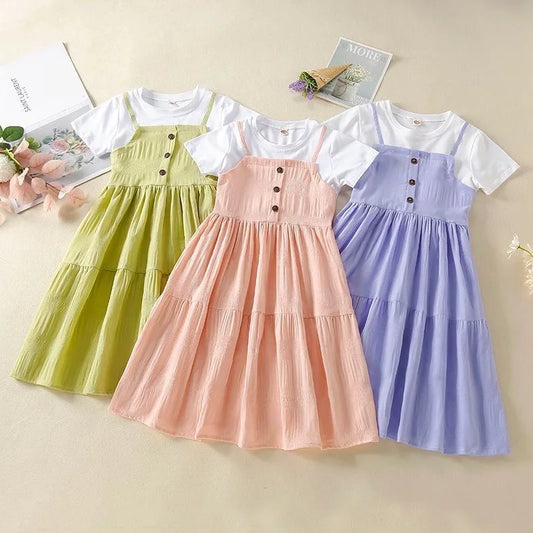 Baby Girls Dress 2024 Summer New Fashion Elegant Princess Dresses For Girls Birthday Gift Children Clothing 4 5 6 7 8 9 10 Years - NEXTRENDBAHRAIN