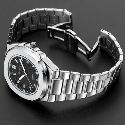 2024 Originate Luxury Watch Business Waterproof Male Clock Luminous Date Stainless Steel Square Quartz Men Watch reloj hombre - NEXTRENDBAHRAIN