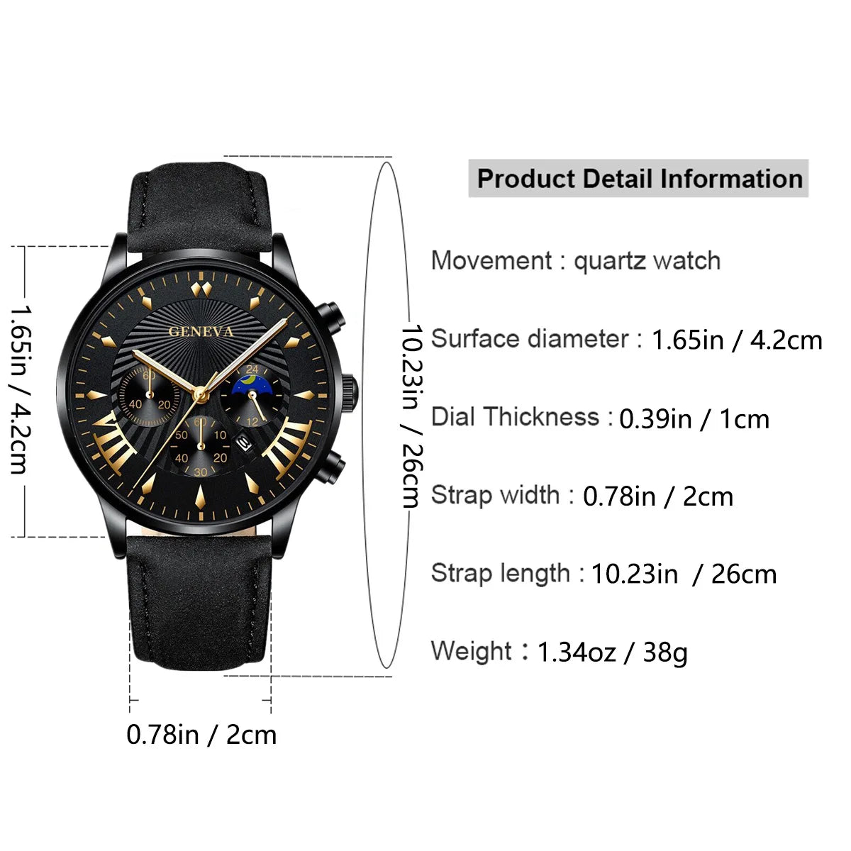 2PCS Set Fashion Mens Sports Watches Man Business Leather Bracelet Quartz Watch Luxury Men Casual Calendar Clock Reloj Hombre - NEXTRENDBAHRAIN