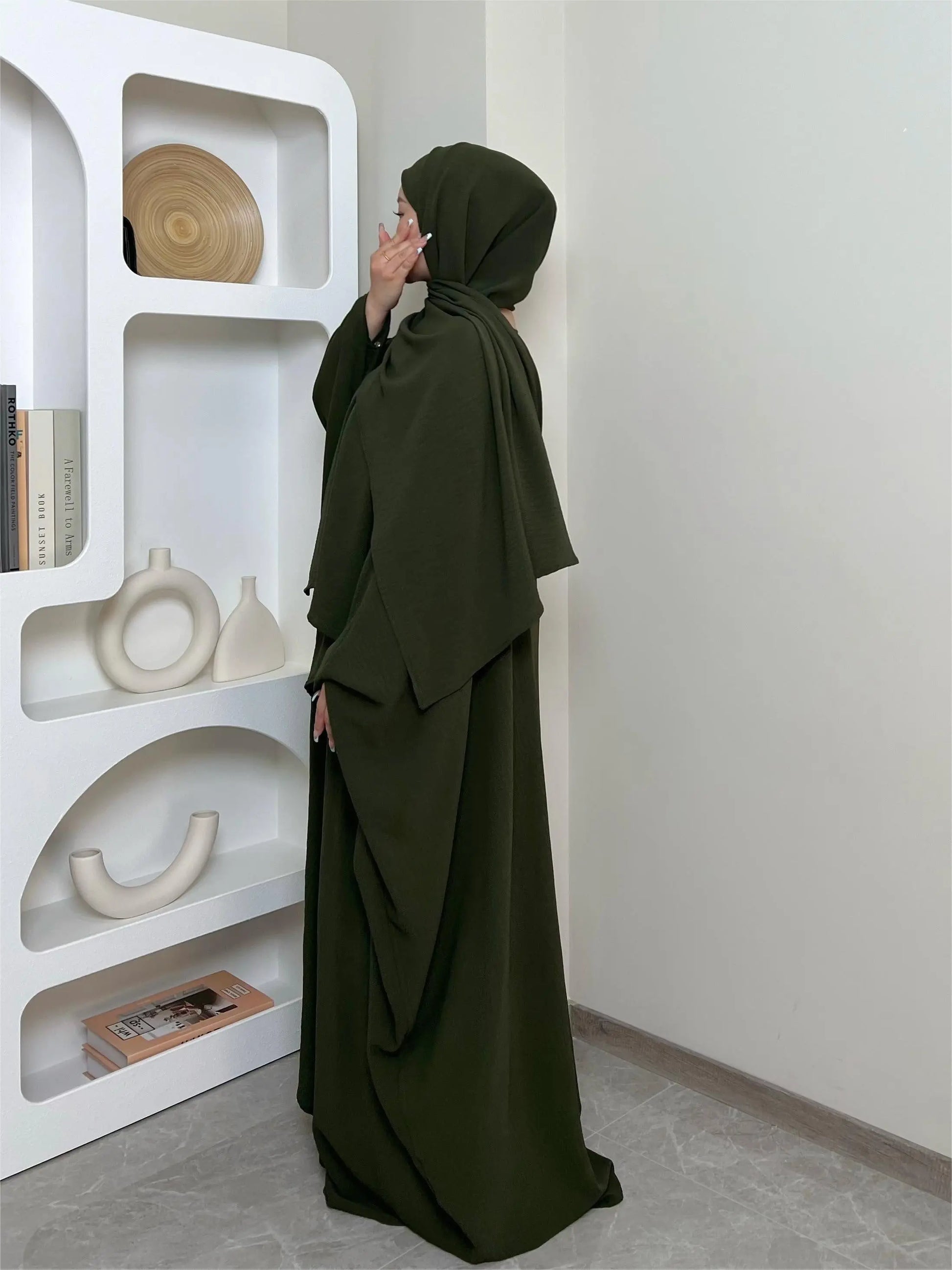 Batwing Sleeve Solid Abayas Dress, Elegant Maxi Length Dress, Women's Clothing NEXTRENDBAHRAIN