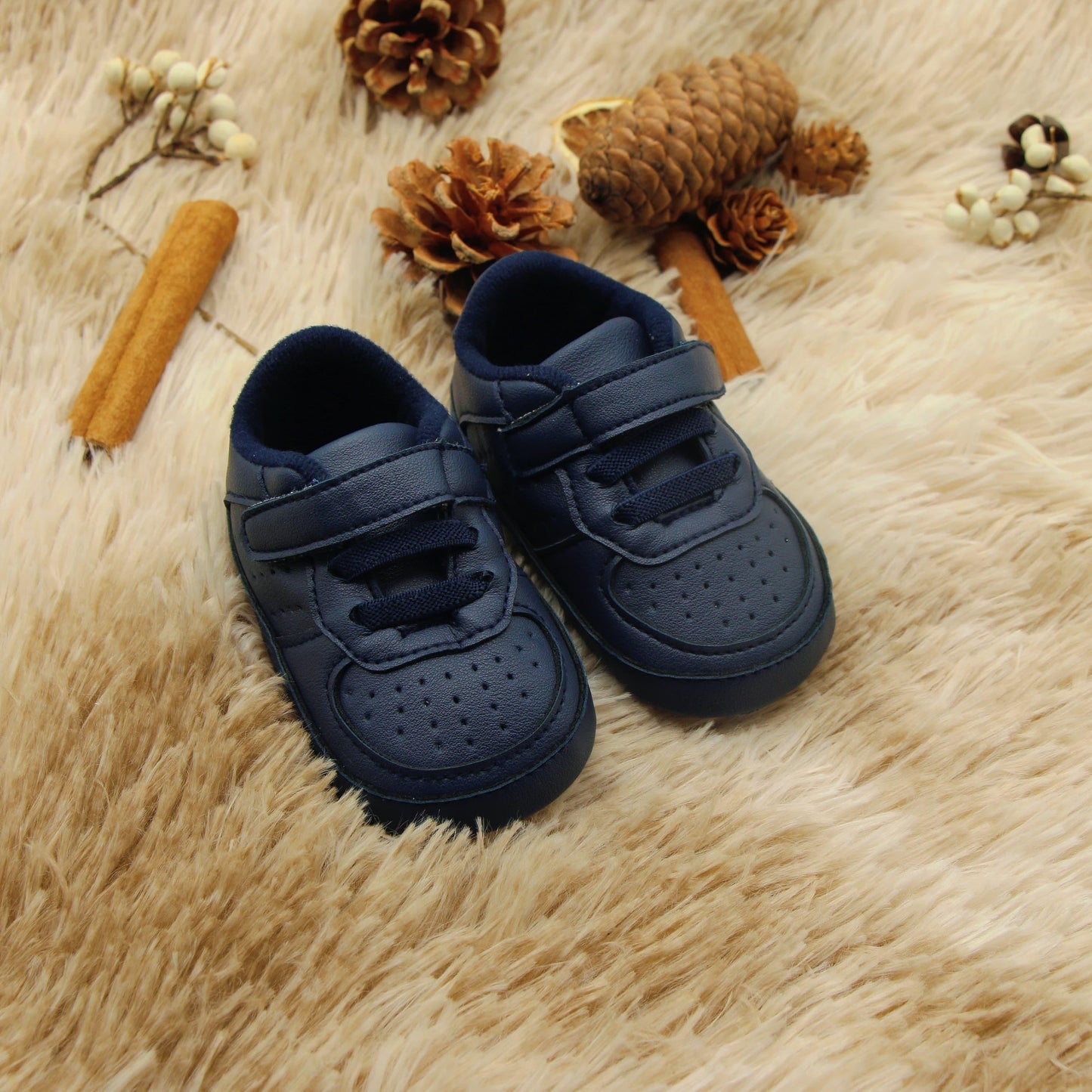 Baby Boys Toddler Hook & Loop Fastener Sneakers - Lightweight, Comfortable & Non-Slip for Indoor & Outdoor Wear! - NEXTRENDBAHRAIN