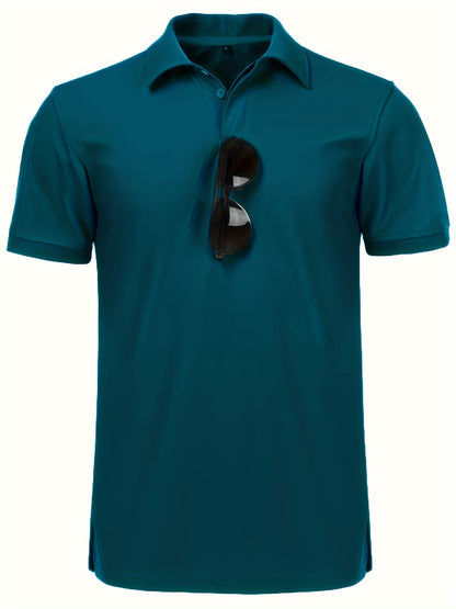 Casual Stretch Men's Breathable Sports Short Sleeve Lapel Shirt, Golf And Tennis, Summer Outdoor NEXTRENDBAHRAIN