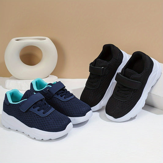 Casual Comfortable Solid Color Low Top Mesh Sneakers For Boys, Breathable Non-slip Running Shoes For All Seasons - NEXTRENDBAHRAIN