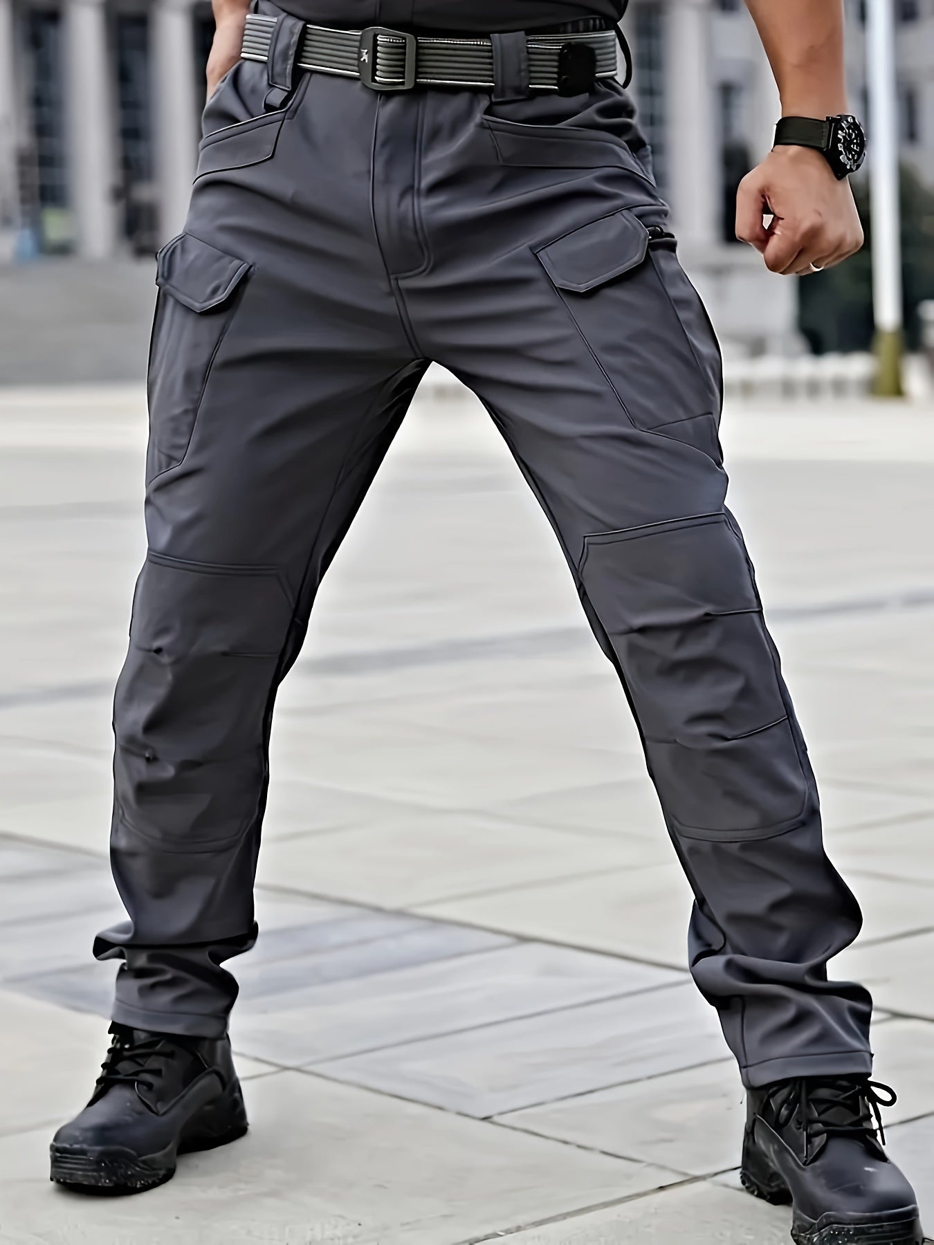 [Top-Rated] Men's Tactical Multi-Pocket Cargo Pants - Durable Polyester & Spandex Blend, Casual Style, Machine Washable NEXTRENDBAHRAIN