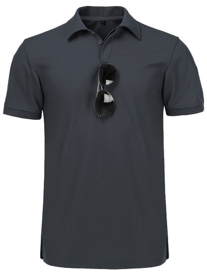 Casual Stretch Men's Breathable Sports Short Sleeve Lapel Shirt, Golf And Tennis, Summer Outdoor NEXTRENDBAHRAIN