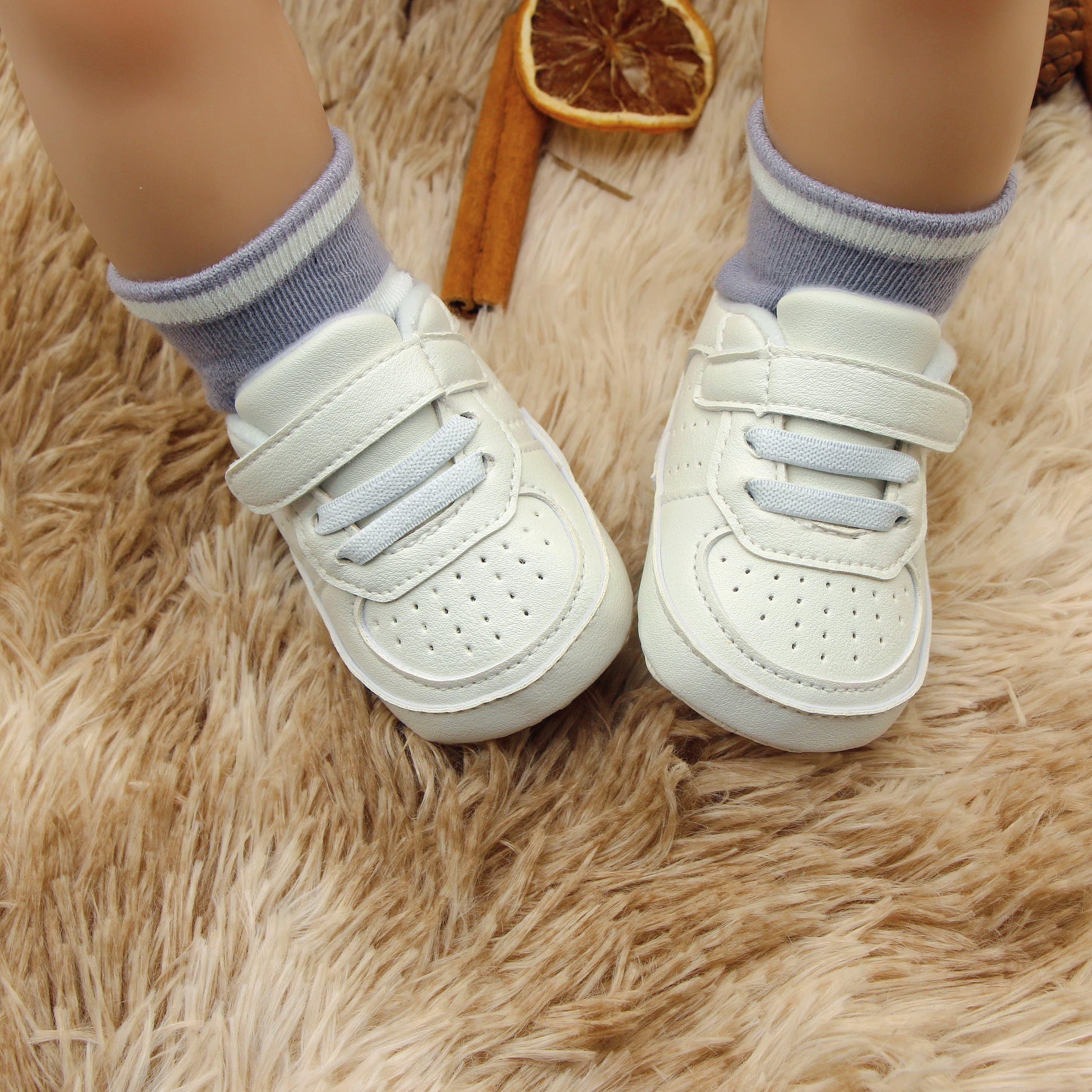 Baby Boys Toddler Hook & Loop Fastener Sneakers - Lightweight, Comfortable & Non-Slip for Indoor & Outdoor Wear! - NEXTRENDBAHRAIN