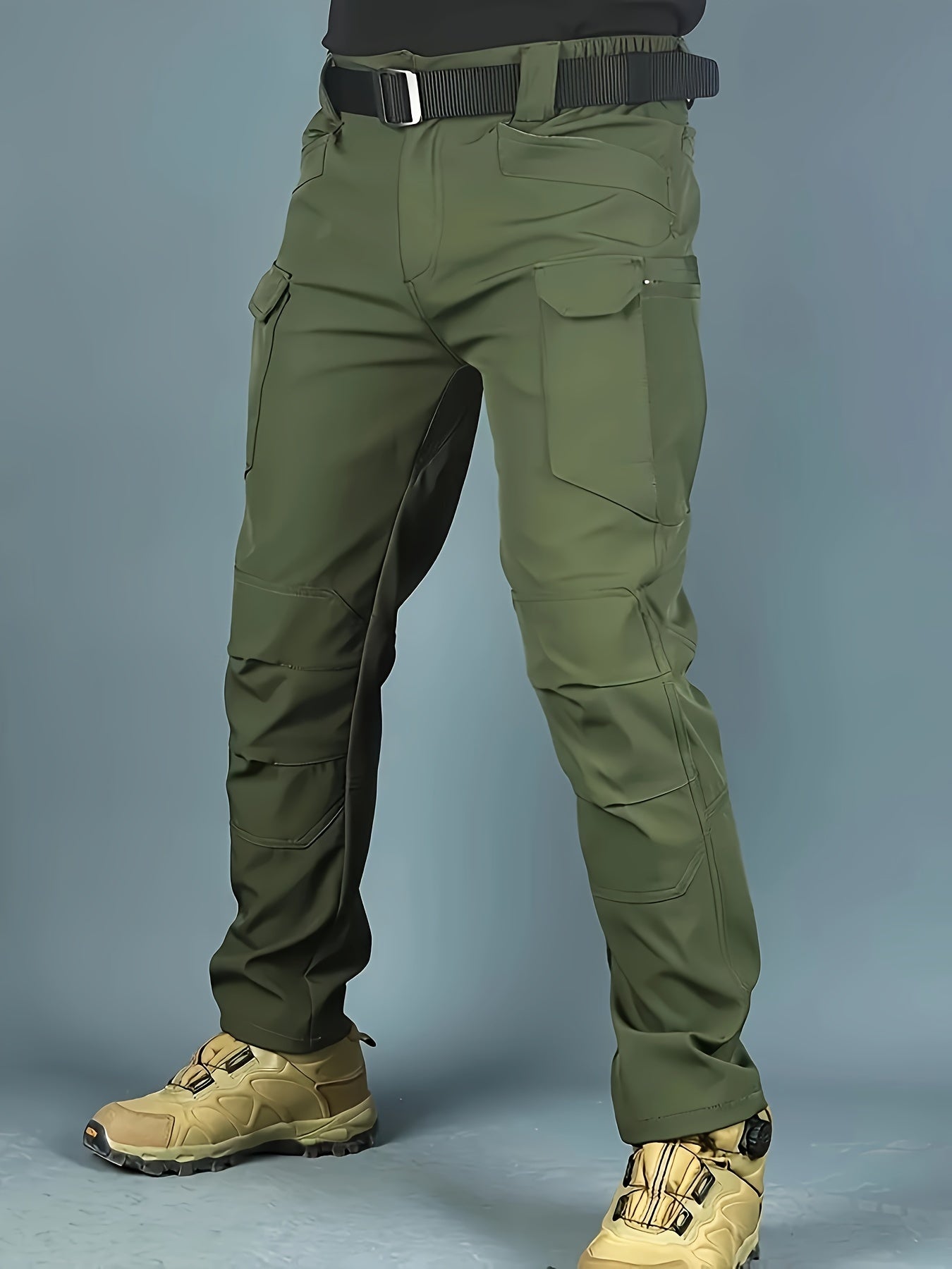 [Top-Rated] Men's Tactical Multi-Pocket Cargo Pants - Durable Polyester & Spandex Blend, Casual Style, Machine Washable NEXTRENDBAHRAIN