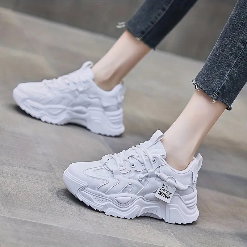 Trendy Platform Shoes, Casual Outdoor Anti-skid Walking Sneakers - NEXTRENDBAHRAIN