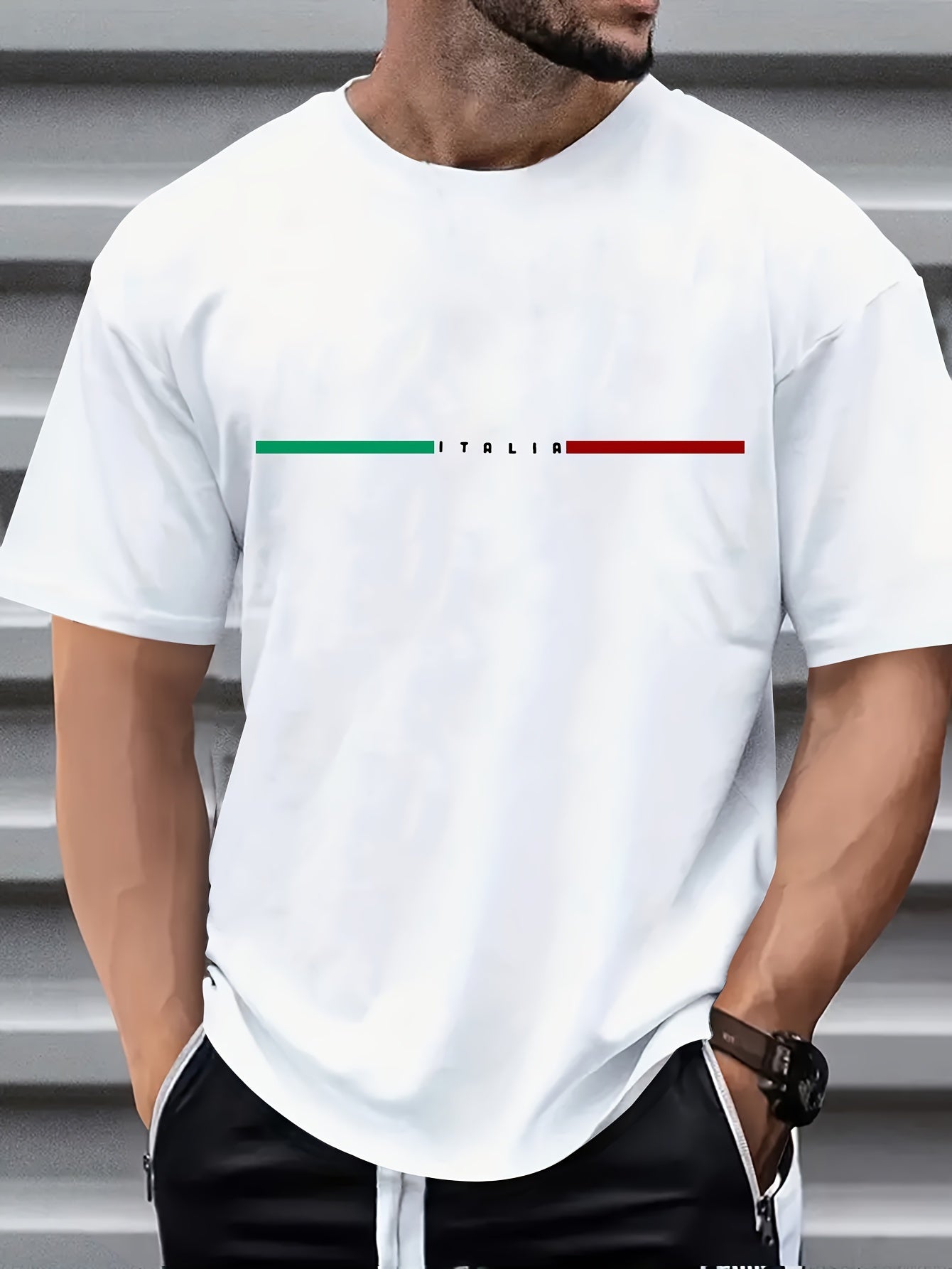 " Paris" Creative Print Casual Novelty T-Shirt For Men, Short Sleeve Summer& Spring Top, Comfort Fit, Stylish Streetwear Crew Neck Tee For Daily Wear - NEXTRENDBAHRAIN